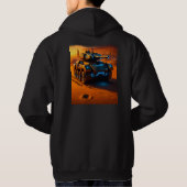 Neon Desert Tank Hoodie – Futuristic Sci-Fi Combat (Achterkant)