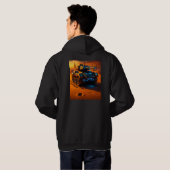 Neon Desert Tank Hoodie – Futuristic Sci-Fi Combat (Achterkant volledig)