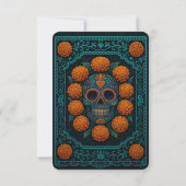 Neon Dia de los Muertes Hogepriesteres Tarot Kaart (Achterkant)