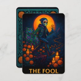 Neon Dia de los Muertos The Dwaas Tarotkaart
