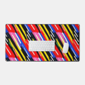 Neon Diagonal Stripe Speed Burst Bureaumat (Keyboard & Muis)
