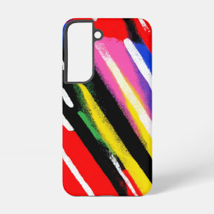 Neon Diagonale Streep Kleurconflict Samsung Galaxy Hoesje