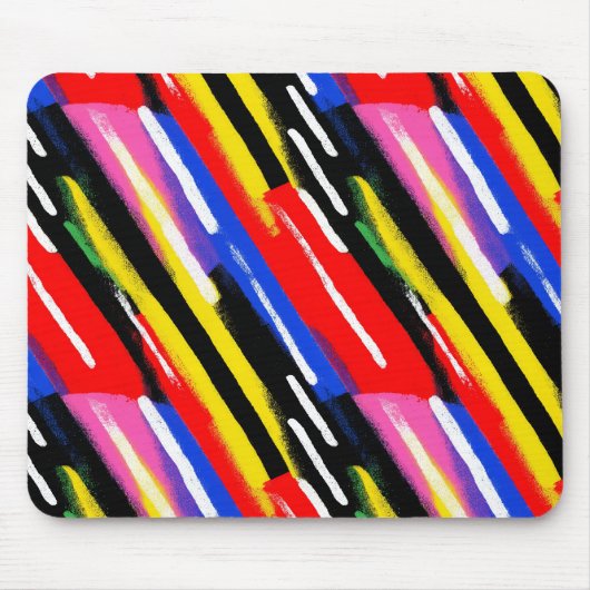 Neon Diagonale Streep Speed Burst Muismat (Voorkant)
