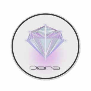Neon Diamant Logo Tekst Naam Zakelijke Auto Sticke Sticker