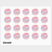 neon—diamant ronde sticker (Vel)