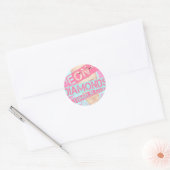 neon—diamant ronde sticker (Envelop)