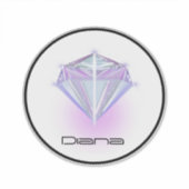 Neon Diamond Logo Text Name Business Car Sticker (Voorkant)