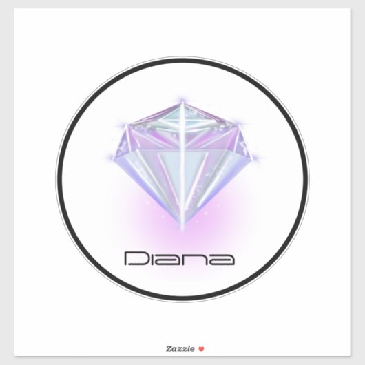 Neon Diamond Logo Text Name Business Car Sticker (Vel)