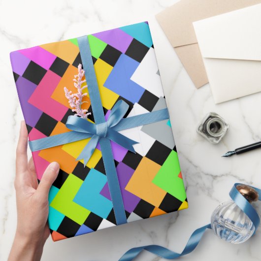 Neon Diamonds Cadeaupapier (Geschenken)