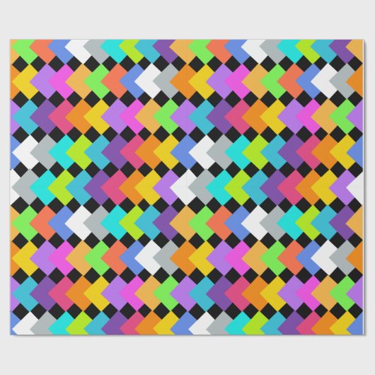Neon Diamonds Cadeaupapier (Vlak)