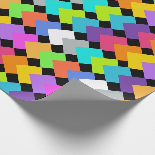 Neon Diamonds Cadeaupapier (Hoek)