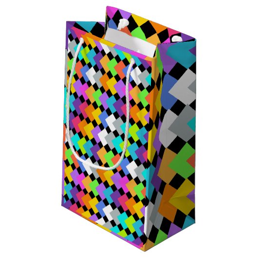 Neon Diamonds Klein Cadeauzakje (Achterkant Gekanteld)