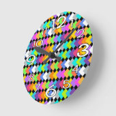 Neon Diamonds Ronde Klok (Hoek)