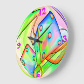 Neon Dice Black Light Rave Grote Klok (Hoek)