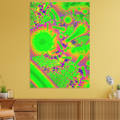 Neon Dichroic Psychedelic Canvas Afdruk (Insitu (Woonkamer))