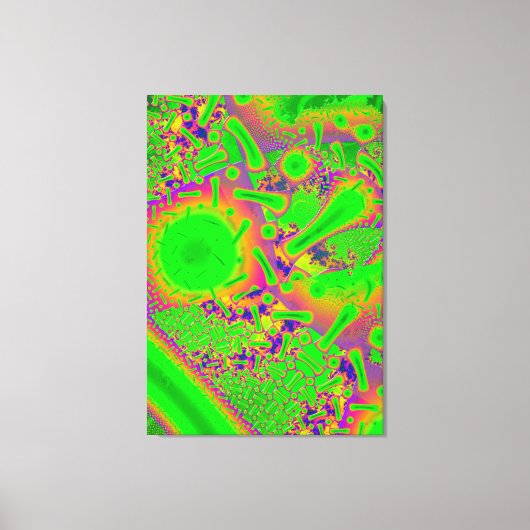 Neon Dichroic Psychedelic Canvas Afdruk (Voorkant)