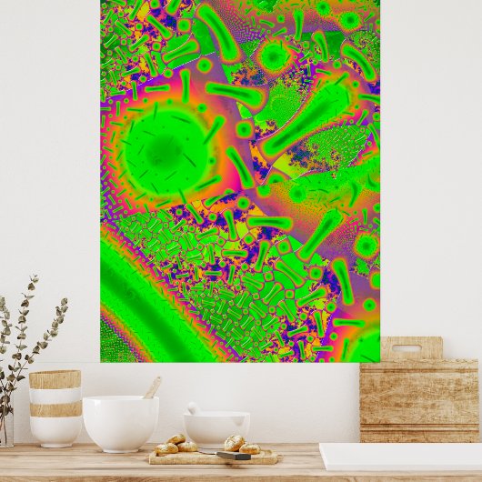 Neon Dichroic Psychedelic Poster (Keuken)