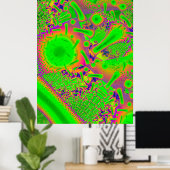 Neon Dichroic Psychedelic Poster (Thuiskantoor)