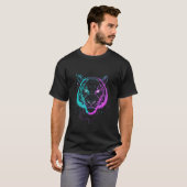 Neon digital tiger art t-shirt (Voorkant volledig)