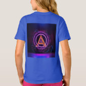 Neon Digital World Logo met de letter 'A' T-shirt (Achterkant)