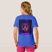 Neon Digital World Logo met de letter 'A' T-shirt (Achterkant volledig)