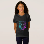 Neon digitale tijger kunst t-shirt (Voorkant volledig)