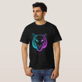 Neon digitale tijger kunst t-shirt (Voorkant volledig)