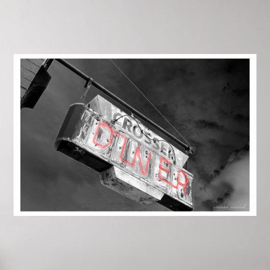 Neon Diner Sign Poster (Voorkant)