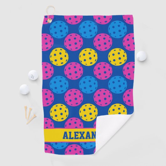 🏐 Neon Dink Dot Pouch Golfhanddoek (Insitu)