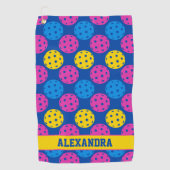 🏐 Neon Dink Dot Pouch Golfhanddoek (Voorkant)