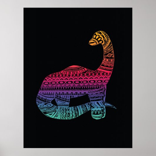 Neon Dino Poster 1 (Voorkant)