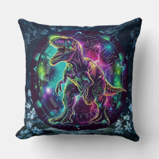 Neon Dinosaur-Sierkussen Kussen