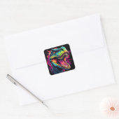 NEON DINOSAUR Sticker in heldere, levendige kleure (Envelop)