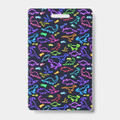 Neon Dinosauriërs Badge (Achterkant)