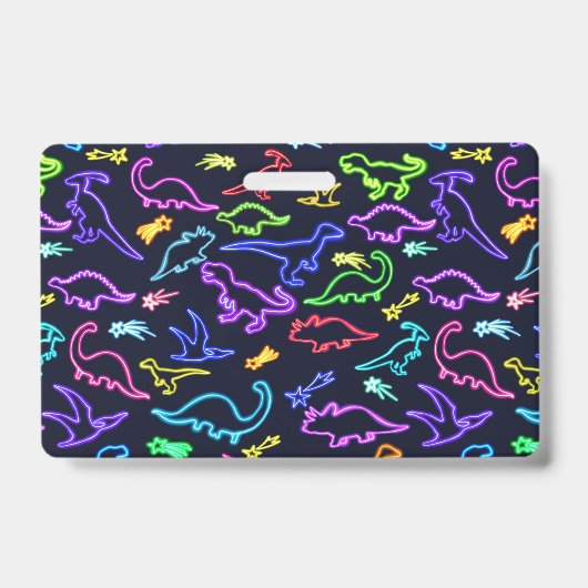 Neon Dinosaurs Badge (Front)