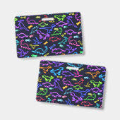 Neon Dinosaurs Badge (Front & Back)