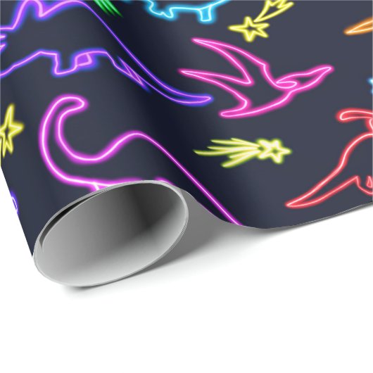 Neon Dinosaurs Cadeaupapier (Rol Hoek)