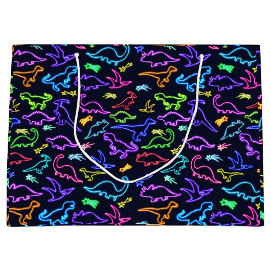 Neon Dinosaurs Groot Cadeauzakje (Voorkant)