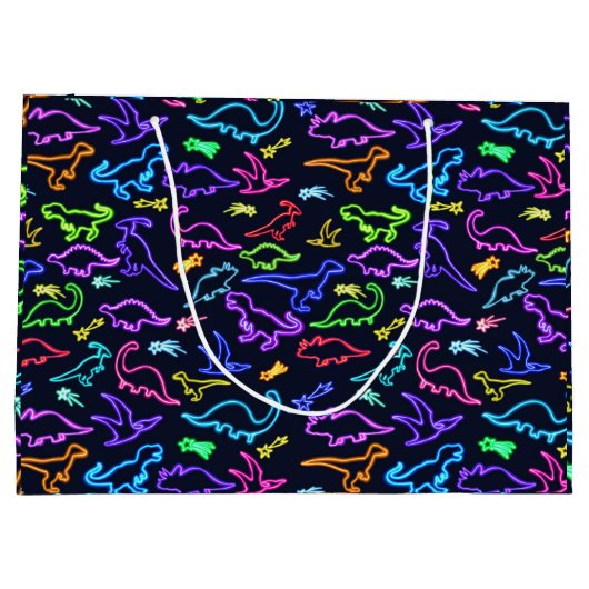 Neon Dinosaurs Groot Cadeauzakje (Achterkant)