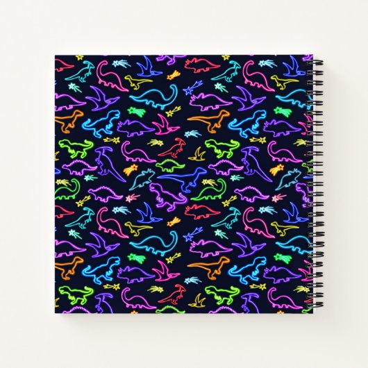 Neon Dinosaurs Notitieboek (Achterkant)