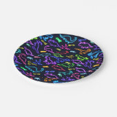 Neon Dinosaurs Papieren Bordje (Gekanteld)