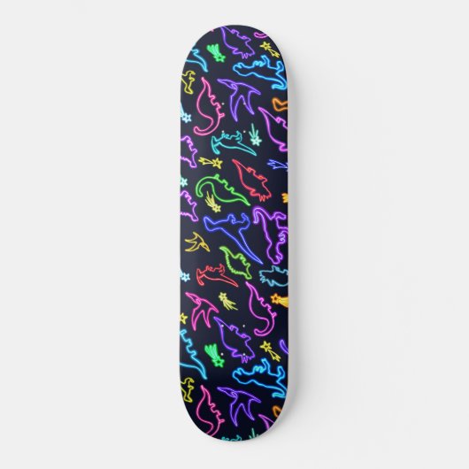 Neon Dinosaurs Persoonlijk Skateboard (Voorkant)
