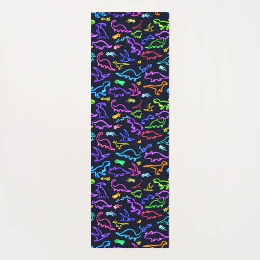 Neon Dinosaurs Yogamat (Achterkant)