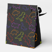 Neon dinosaurus contouren bedankdoosjes (Achterkant)