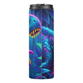 Neon Dinosaurus Jungle Bruisende Brul Thermosbeker (Achterkant)