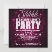 Neon Disco achtergrond surprise party Kaart (Voorkant)