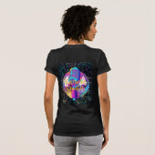Neon Disco Ball Karaoke Koningin Verjaardagscadeau T-shirt (Achterkant volledig)