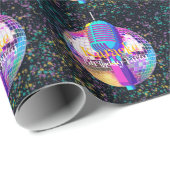 Neon Disco Ball Karaoke Verjaardagsfeest Cadeaupapier (Rol Hoek)