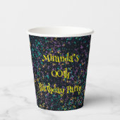 Neon Disco Ball Karaoke Verjaardagsfeest Papieren Bekers (Achterkant)