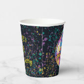 Neon Disco Ball Karaoke Verjaardagsfeest Papieren Bekers (Rechts)